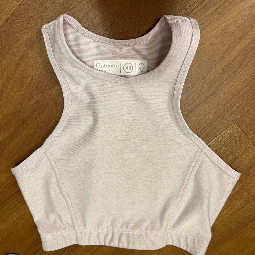 Outdoor voices light pink bra
